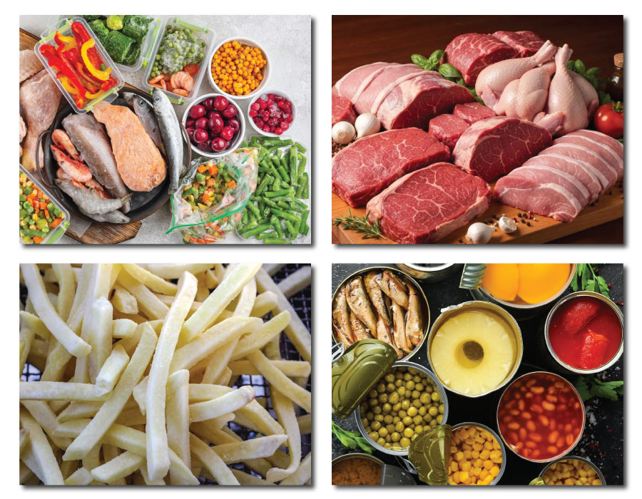 Imported food products for hotels and restaurants